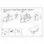 Овальный журнальный столик со столешницей из искусственного мрамора на металлических ножках 120*65*41см 30B-855-1 в интернет-магазине «Зеркала с подсветкой» фото