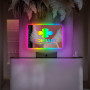 Зеркало с логотипом компании с неоновой RGB подсветкой E071 в интернет-магазине «Зеркала с подсветкой» фото