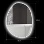 Настенное асимметричное зеркало в форме камня со светодиодной подсветкой Форли 006 в интернет-магазине «Зеркала с подсветкой» фото