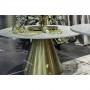 Стол журнальный круглый керамогранит белый 76AR-00910 в интернет-магазине «Зеркала с подсветкой» фото