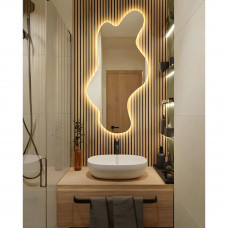 Парящее дизайнерское светодиодное зеркало в ванную 140 см E089 