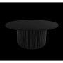 Чёрный журнальный стол с металлическим подстольем со столешницей из ЛДСП BN031 диаметр 100 см в интернет-магазине «Зеркала с подсветкой» фото