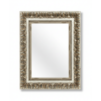 Зеркало в серебряной деревянной багетной раме Мишель 001