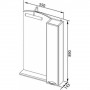 Зеркало со шкафом Белый 14235-01 в интернет-магазине «Зеркала с подсветкой» фото